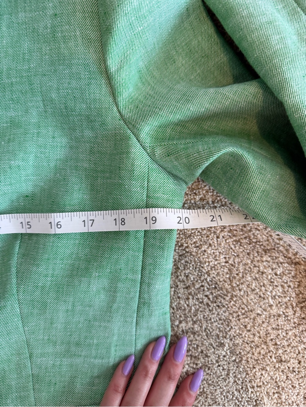 J Crew Parke Light Green Linen Women's Single-Button Blazer Jacket Preppy - Picture 10 of 11